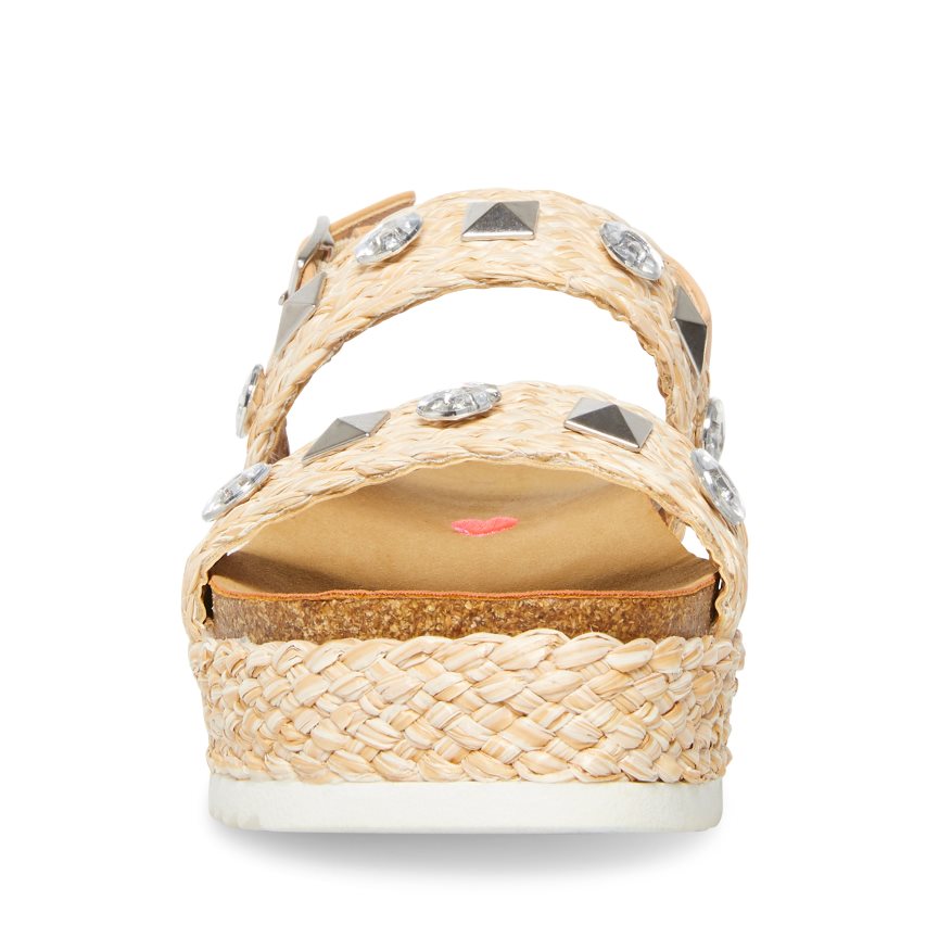 Sandalias de Plataforma Steve Madden Jgemston Raffia Niños Marrones Claro | ES EU60ES